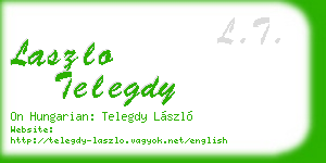 laszlo telegdy business card